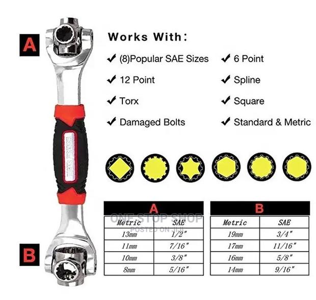 48in1 Multifunction Socket Multi_angle Wrench With 6 Corner - thumbnail 3