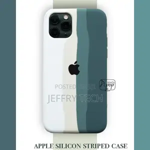 Apple Silicon Striped Midnight Green Case All iPhone 6 7 8 X