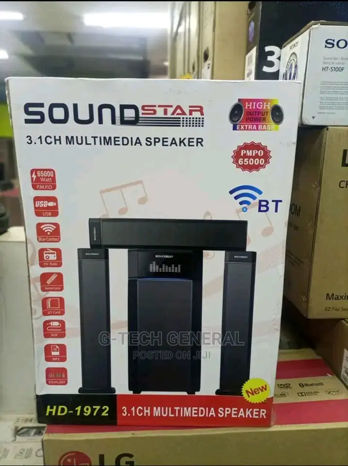 Soundstar 1972, 3.1ch Super Bass 65000W Bt/Usb/Sd/Fm