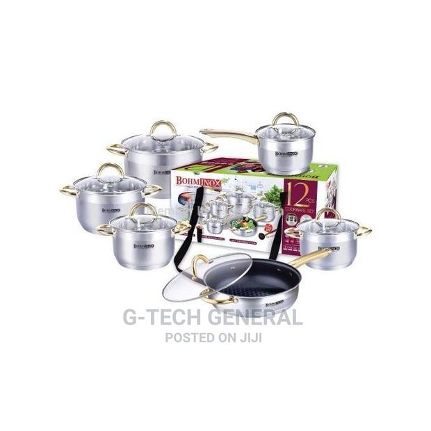 Bohminox 12pcs Stainless Steel Heavy Nonstick Cookware Set - main view