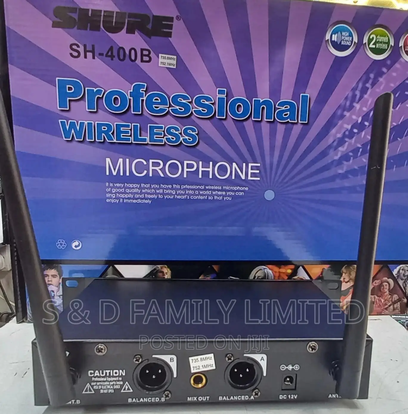 Shure SH 400B Professional Wireless Microphone