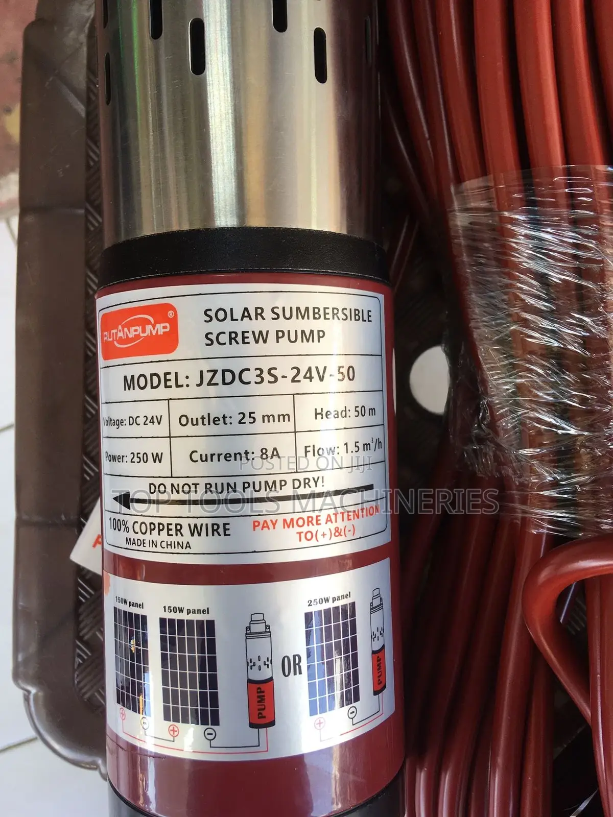 Rutan Solar Submersible Screw Pump 250w 40m