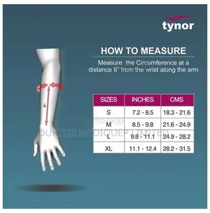 Tynor E-01 Elastic Wrist Splint Medium Grey Right( or Left)