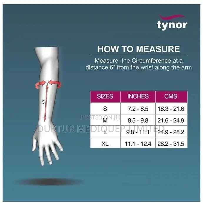 Tynor E-01 Elastic Wrist Splint Medium Grey Right( or Left)