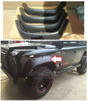 Landrover Defender 4-Piece Wheel Arch Fender Flares. Black