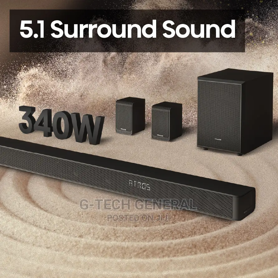5.1ch Hisense 340w Soundbar.
