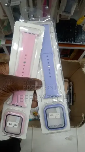 Apple Watch Band 42/44mm, Silicone Watch Strap + PC Tempered