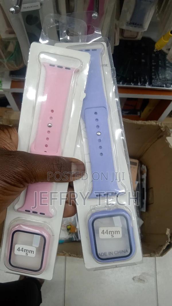 Apple Watch Band 42/44mm, Silicone Watch Strap + PC Tempered - main view