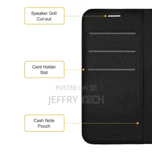 Leather Wallet Case Card Holder Pouch for Nokia G21 - Blac