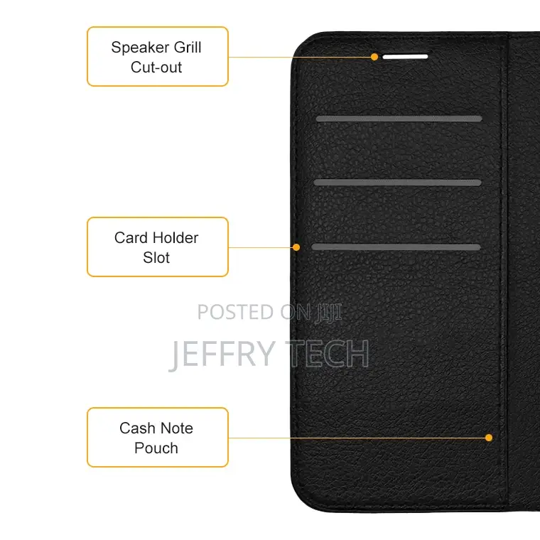 Leather Wallet Case Card Holder Pouch for Nokia G21 - Blac