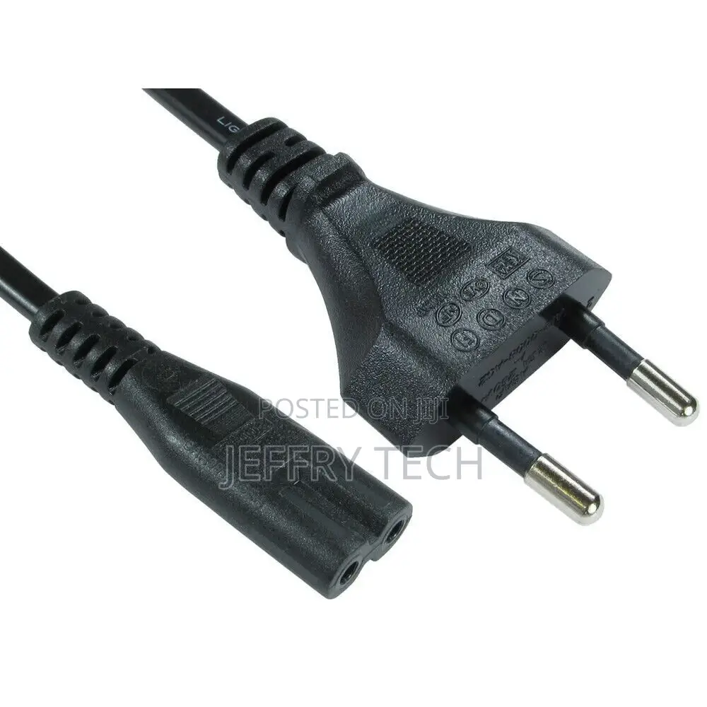 European Plug Figure of 8 C7 2 Pin AC Mains Power Cable Lead