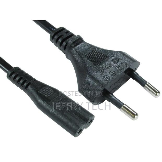 European Plug Figure of 8 C7 2 Pin AC Mains Power Cable Lead