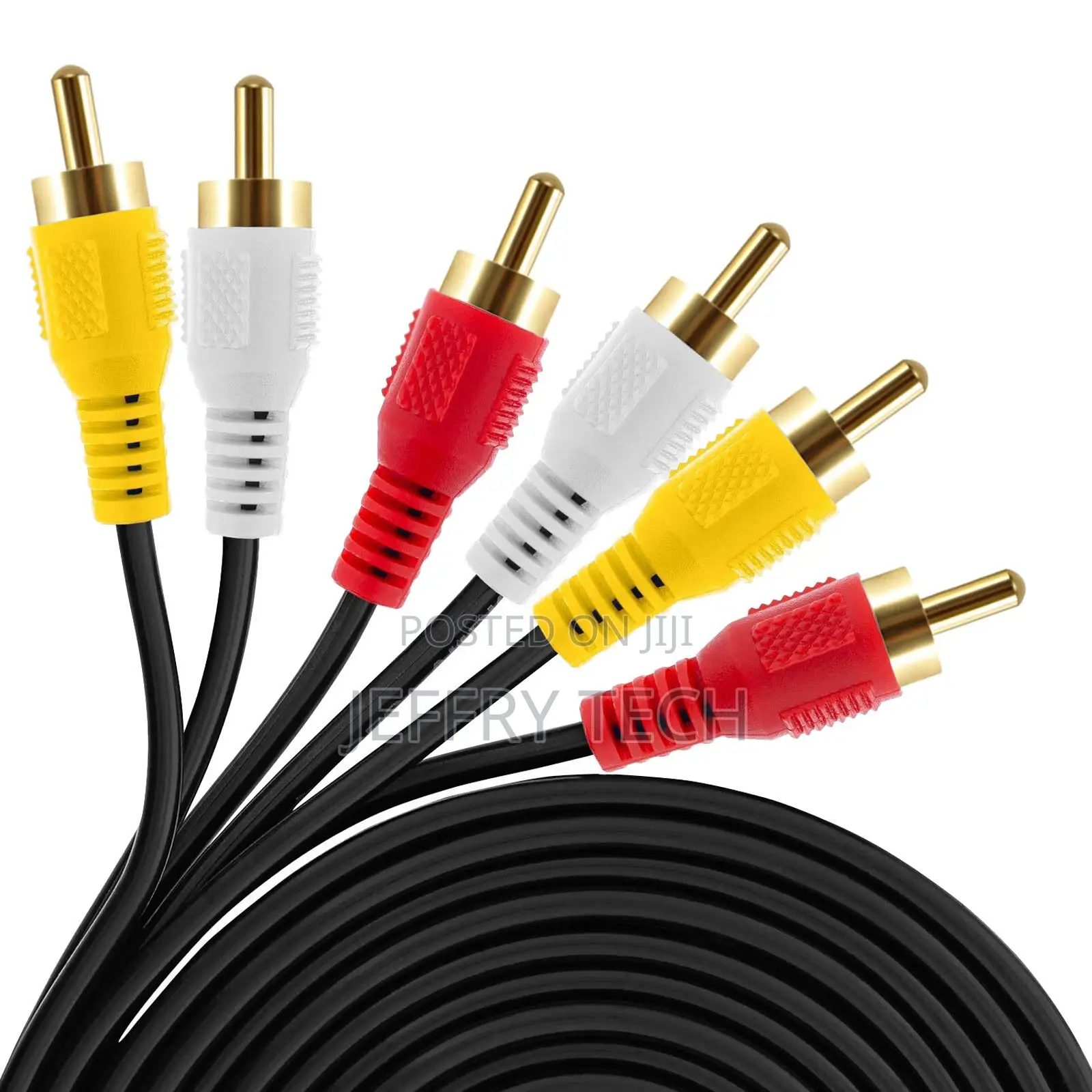10 Metre Composite Cable Cord One 3 RCA to 3 RCA Video