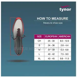 Tynor D 17 Foot Drop Splint Medium Right/Left(CH, S,M, L,XL)