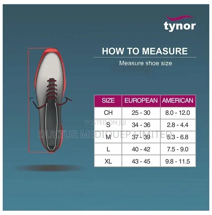 Tynor D 17 Foot Drop Splint Medium Right/Left(CH, S,M, L,XL)