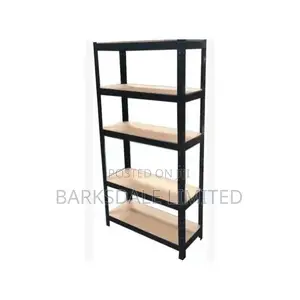 5-Tier Shelves Metal Adjustable Storage 90*40*180cm Black