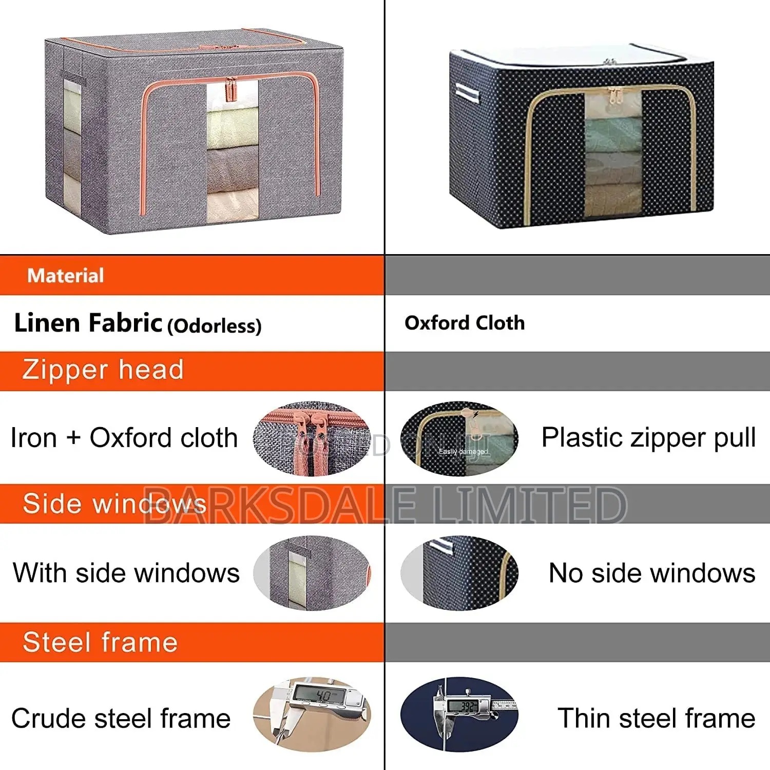 Clothes Storage Bag Organizer Foldable Box Fabric Stackable