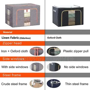 Clothes Storage Bag Organizer Foldable Box Fabric Stackable