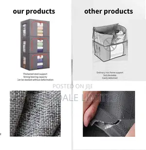 Clothes Storage Bag Organizer Foldable Box Fabric Stackable