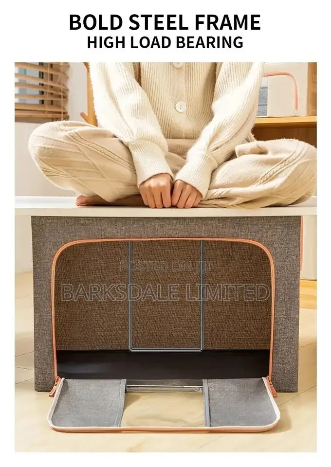 Clothes Storage Bag Organizer Foldable Box Fabric Stackable