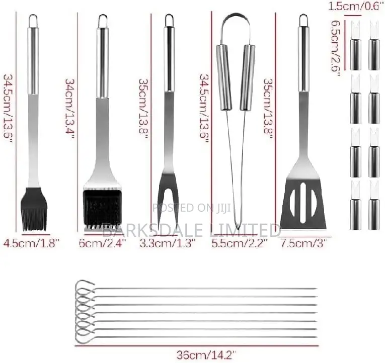BBQ Grill Accessories Kit Stainless Steel Tools Utensils Set