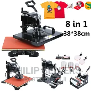 8in1 T-Shirt Printing Machine Heat Press Machine 12"X15" Shi