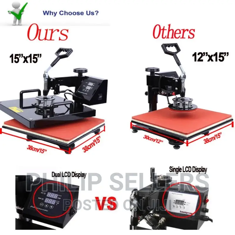 8in1 T-Shirt Printing Machine Heat Press Machine 12"X15" Shi