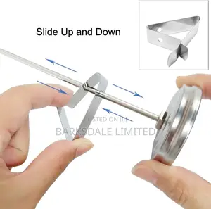 BBQ Grill Temperature Gauge Thermometer Dial Stem Long Meat