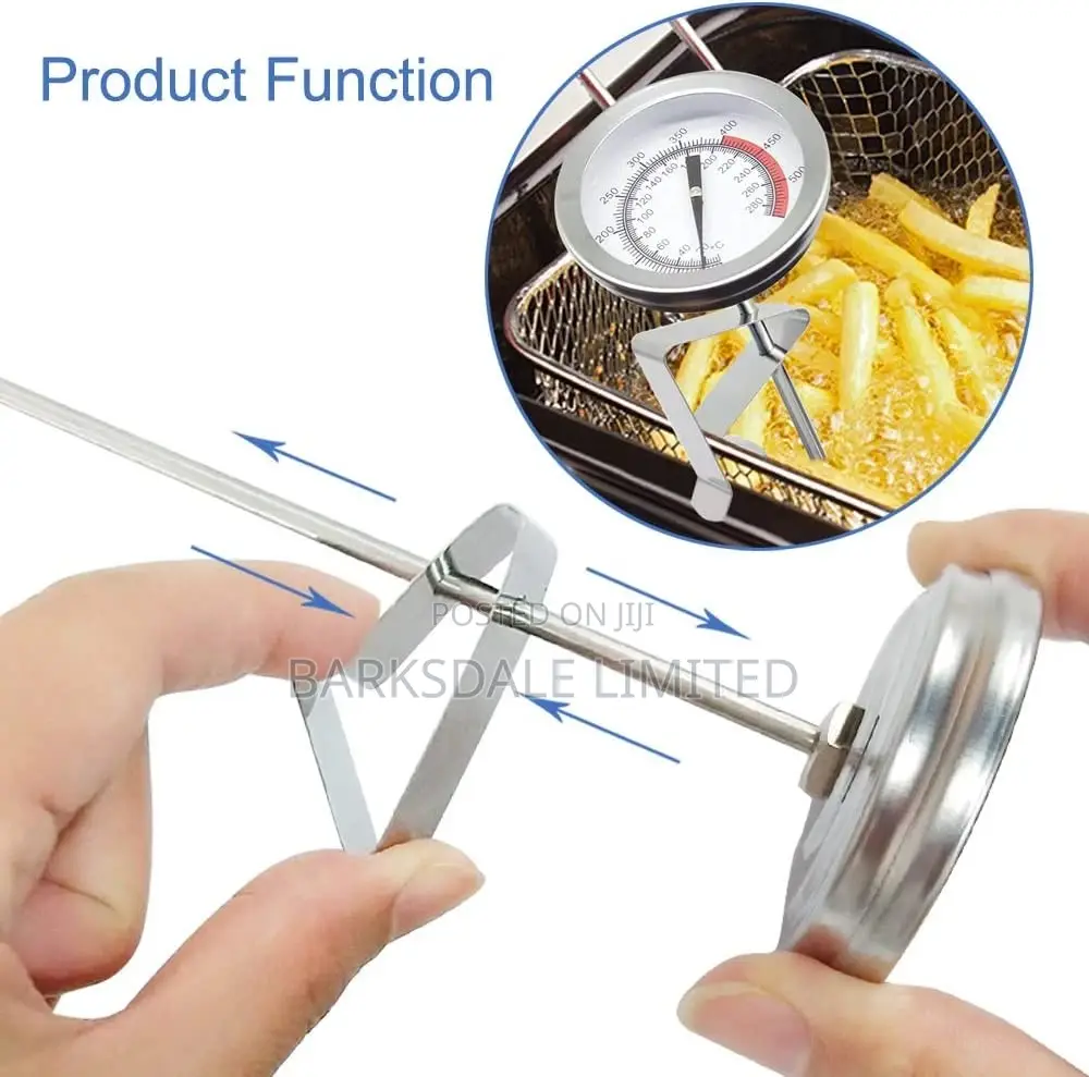 BBQ Grill Temperature Gauge Thermometer Dial Stem Long Meat