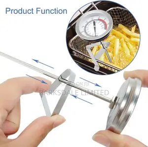 BBQ Grill Temperature Gauge Thermometer Dial Stem Long Meat