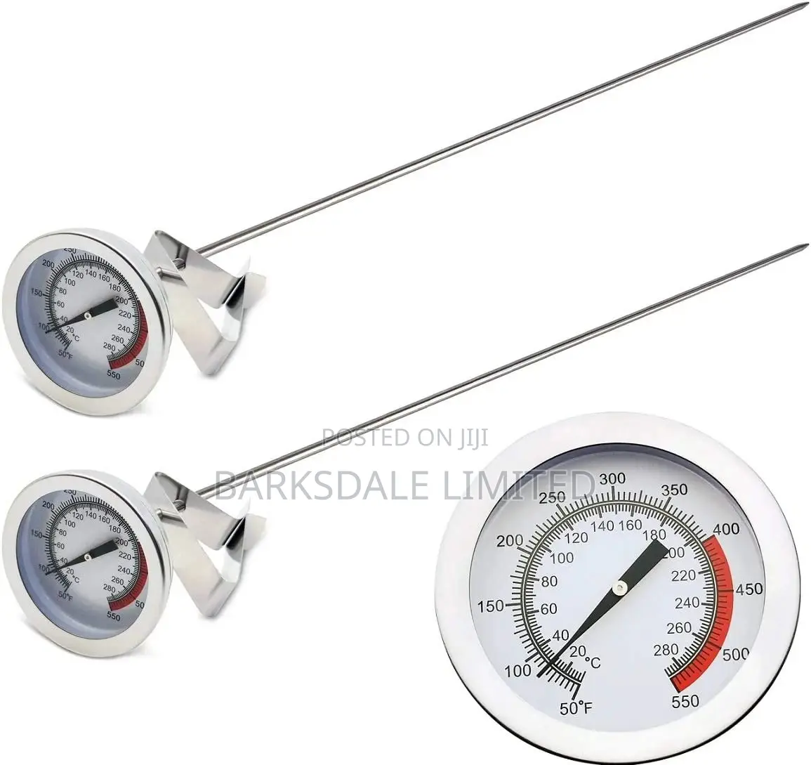 BBQ Grill Temperature Gauge Thermometer Dial Stem Long Meat