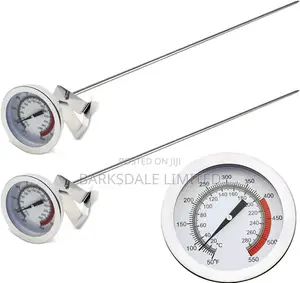 BBQ Grill Temperature Gauge Thermometer Dial Stem Long Meat