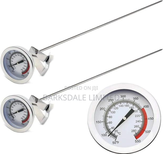 BBQ Grill Temperature Gauge Thermometer Dial Stem Long Meat