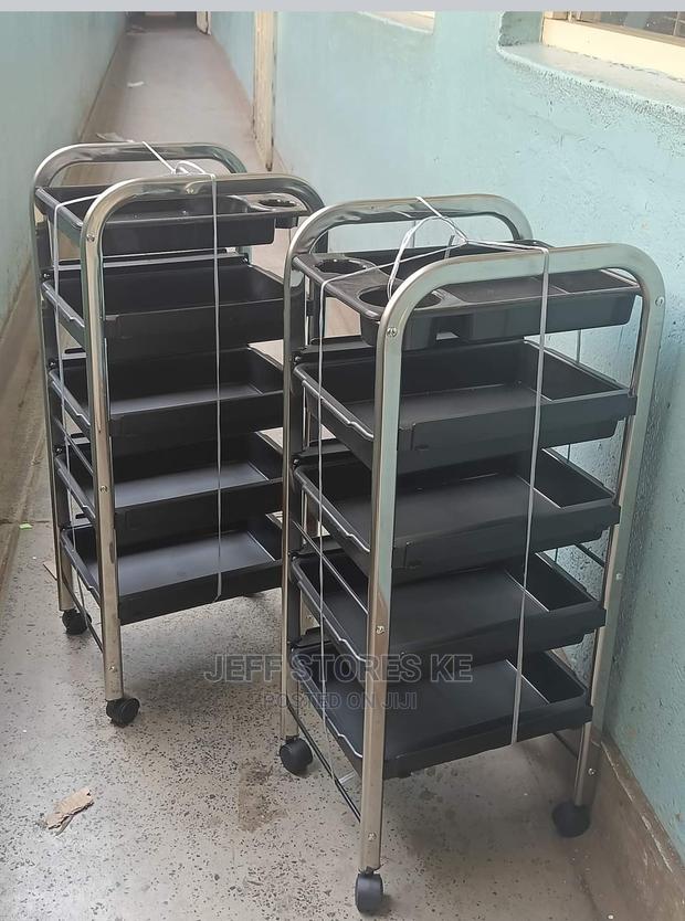 Chromed Beauty Salon Trolley - main view