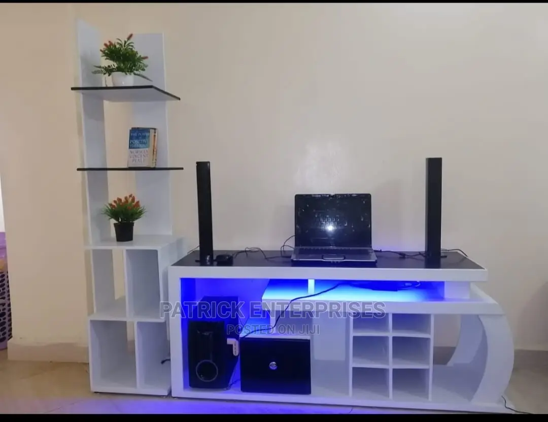 Morden TV Stands With LED Lights Plus Stand