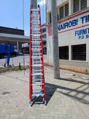 24ft Type Ia Fiberglass D-Rung Extension Ladder D6224-2