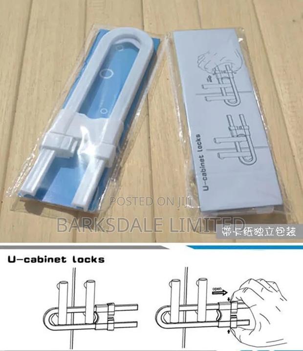 Child Safety Locks U-Shaped Baby Proofing Kitchen Cabinets - thumbnail 6