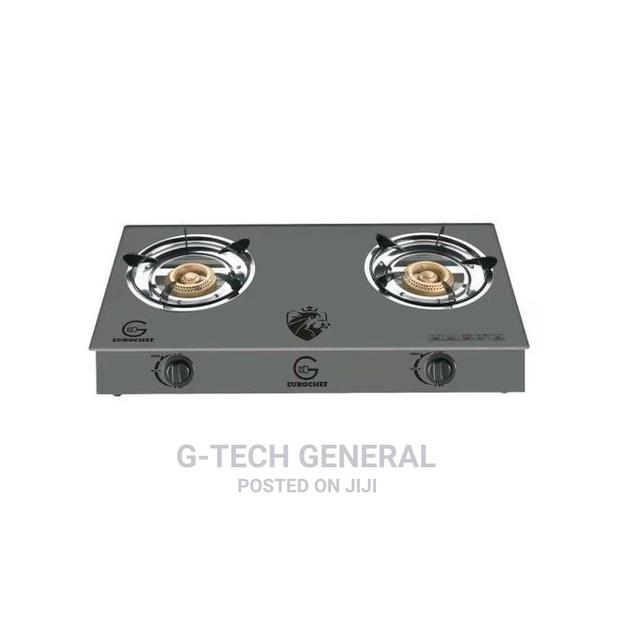 Eurochef QUALITY Table Top Glass Top Two Burner Gas Cooker