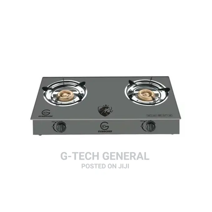 Eurochef QUALITY Table Top Glass Top Two Burner Gas Cooker
