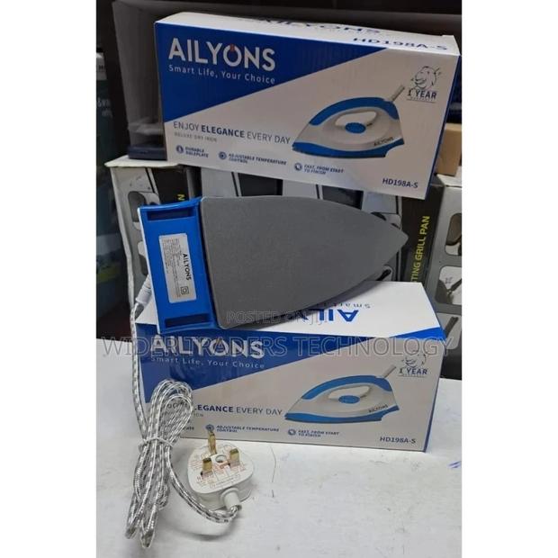 AILYONS HD-198A Electric Dry Iron Box White and Blue - main view