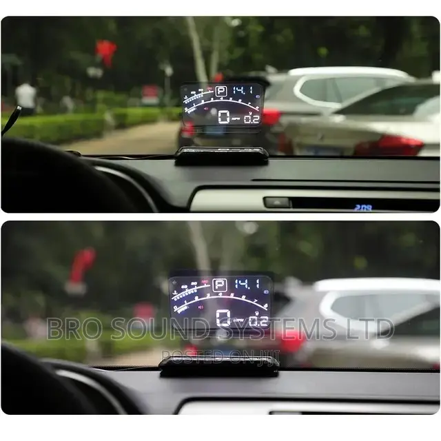Car Speed Digital Meter Head Up Display via Obd