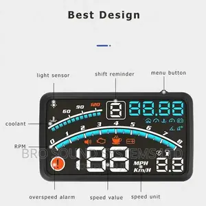 Car Speed Digital Meter Head Up Display via Obd