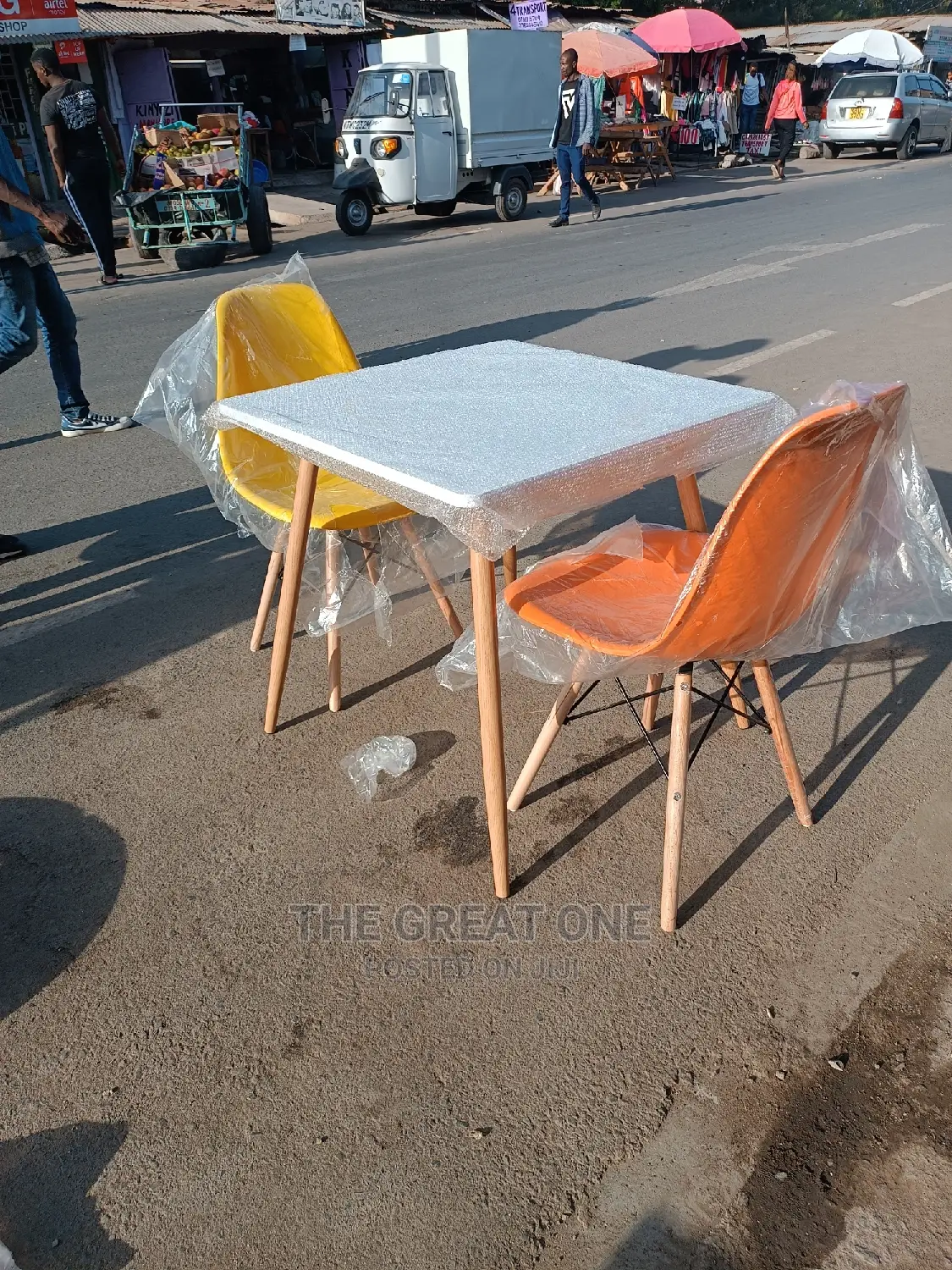 Eames Table and Two Chairs