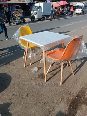 Eames Table and Two Chairs
