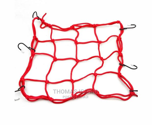 Elastic Bungee Cord Cargo Net With Metal Hooks For Bicycle, - thumbnail 3