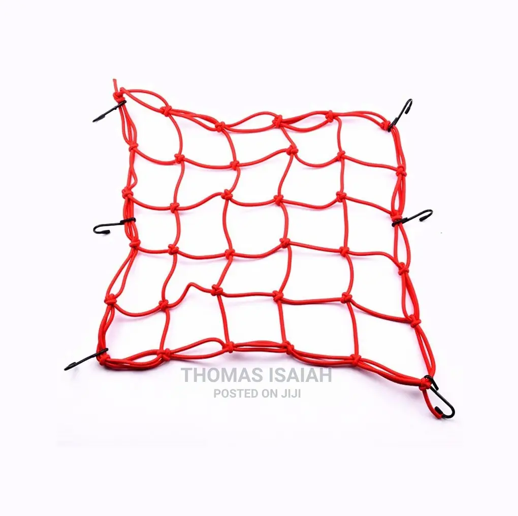 Elastic Bungee Cord Cargo Net With Metal Hooks For Bicycle,