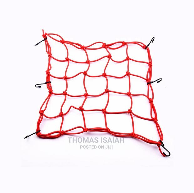Elastic Bungee Cord Cargo Net With Metal Hooks For Bicycle, - thumbnail 4