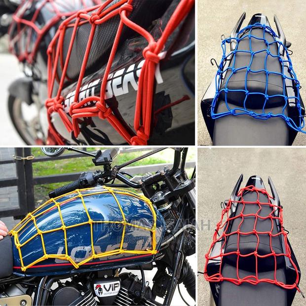Elastic Bungee Cord Cargo Net With Metal Hooks For Bicycle, - main view