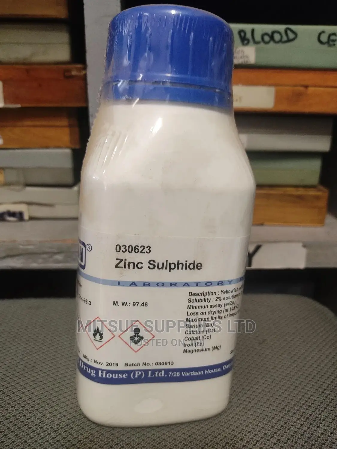 Zinc Sulphide 500G CDH