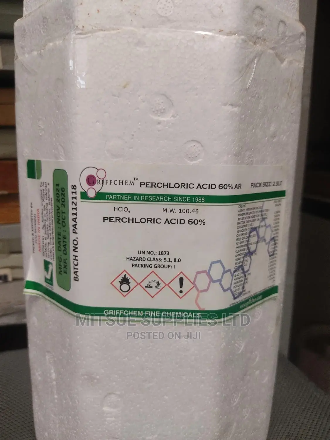 Perchcloric Acid 60% AR/ACS 2.5L